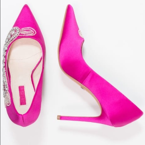 TopShop Glitz Pink Jeweled Pumps - Picture 3 of 7